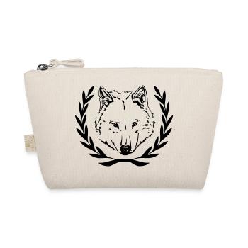 Wolf head - Organic Pouch - nature - Front