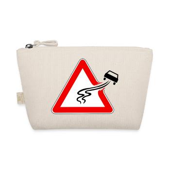Traffic sign danger of slipping, slippery road - Organic Pouch - nature - Front