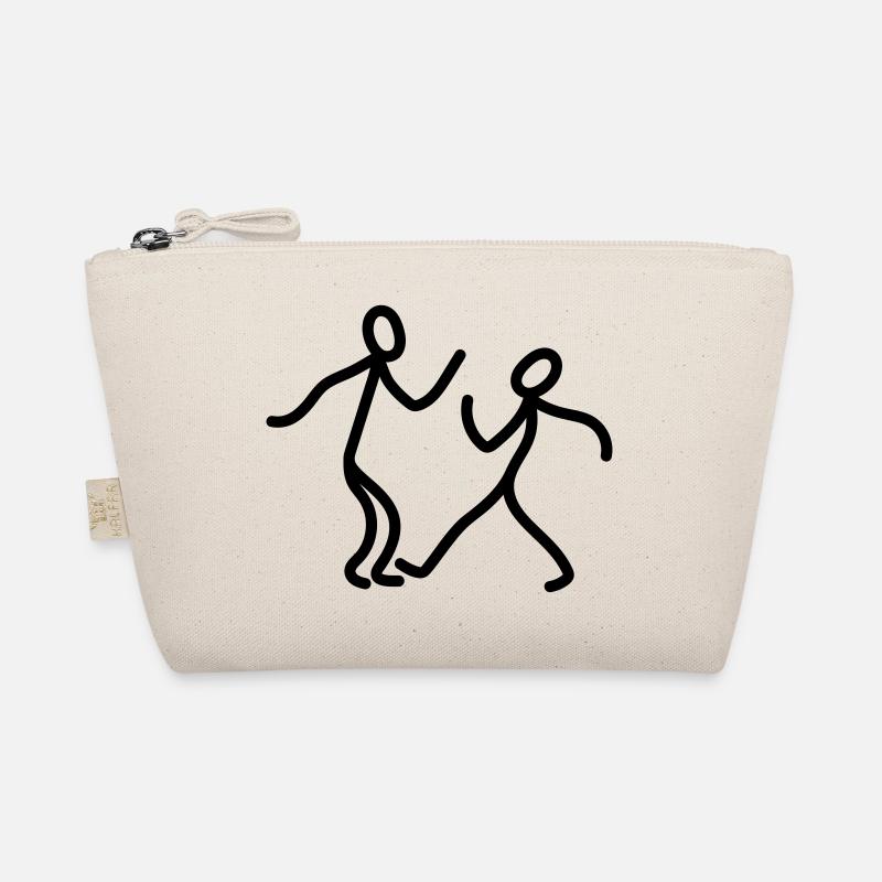 2 dancing strichmaennchen freunde paar paerchen l Organic Pouch