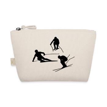 Skifahrer - Bio-Täschchen - Natur - Vorne