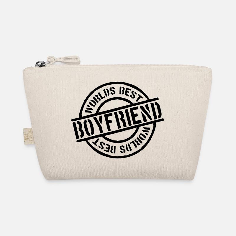 Stempel Worlds best Boyfriend - Bio-Täschchen - Natur
