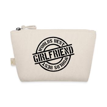 Stempel Worlds best Girlfriend - Organic Pouch - nature - Front