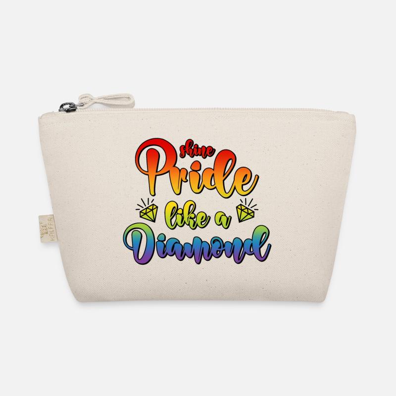 LGBT CSD Spruch Diamant Shine Pride Like A Diamond - Bio-Täschchen - Natur