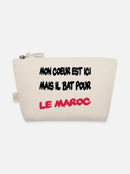 Mon coeur bat pour le Maroc - Bio-Täschchen - Natur - Vorne