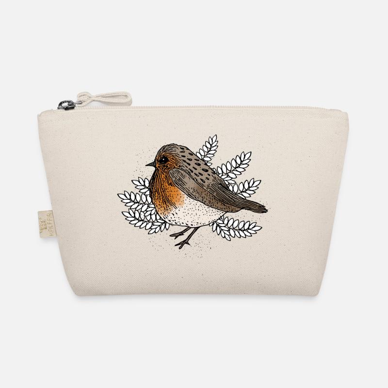 Robins on Branches - Organic Pouch - nature