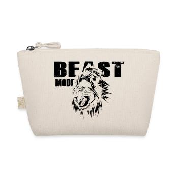 beast lion löwe fitness gym roaring Symbol - Bio-Täschchen - Natur - Vorne