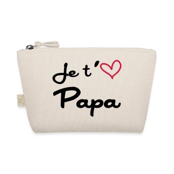 Je t'aime Papa / Naissance / Bébé / Fête des Pères - Bio-Täschchen - Natur - Vorne