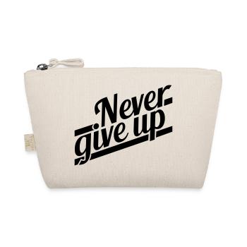 never give up erfolgreich logo durchhalten design - Bio-Täschchen - Natur - Vorne