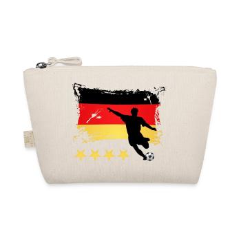 Fußball Deutschland - 4 Sterne - Bio-Täschchen - Natur - Vorne