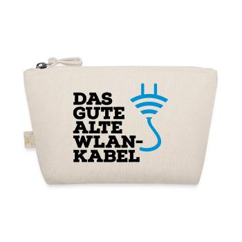 WLAN Kabel Computer Shirt - Bio-Täschchen - Natur - Vorne