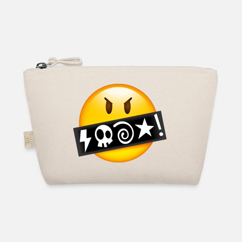 Smiley Swearing - Bio-Täschchen - Natur