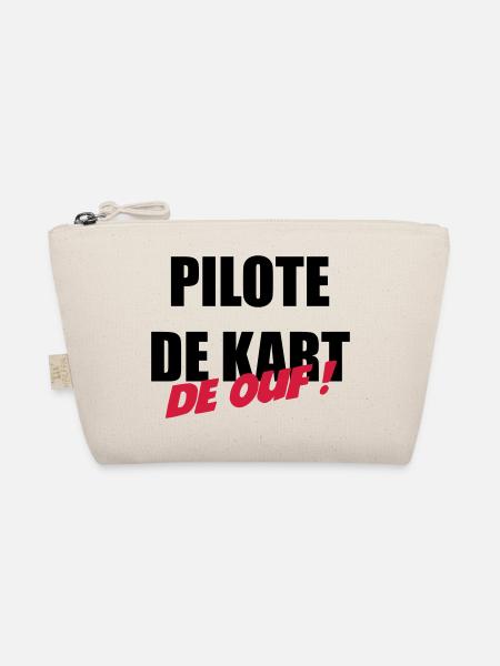 Karting / Kart / Go-Kart / Sport / Driver - Organic Pouch - nature - Front
