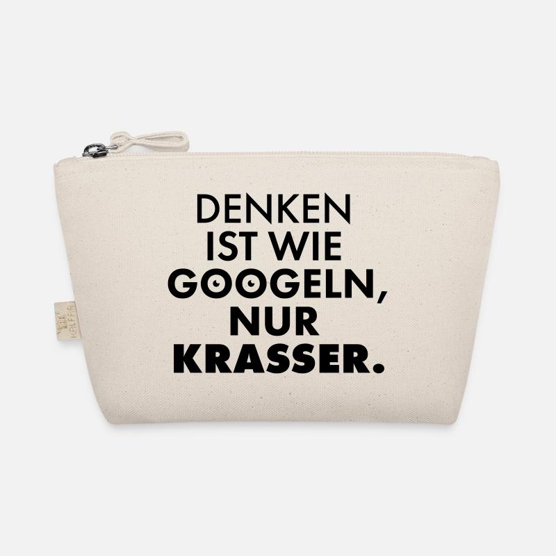 DENKEN ist wie googeln, nur KRASSER. - Bio-Täschchen - Natur