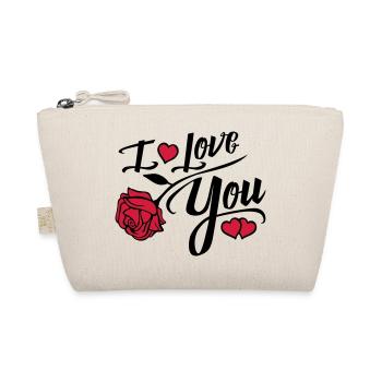 i love you rose - Bio-Täschchen - Natur - Vorne