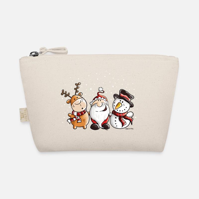 Weihnachtsmann unter Freunden - Weihnachten - Xmas - Bio-Täschchen - Natur