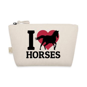I love Horses - Bio-Täschchen - Natur - Vorne