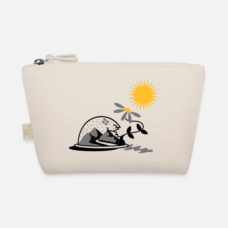 Snow globe with sunflower and sun Organic Pouch