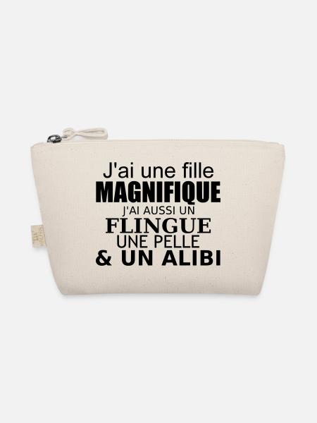 j'ai une fille magnifique - Organic Pouch - nature - Front