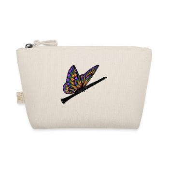 Schmetterling Klarinette - Bio-Täschchen - Natur - Vorne