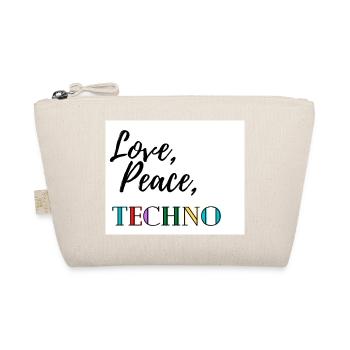 Love, peace, techno - Organic Pouch - nature - Front