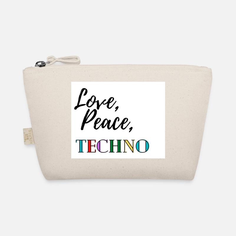Love, Peace, Techno Bio-Täschchen
