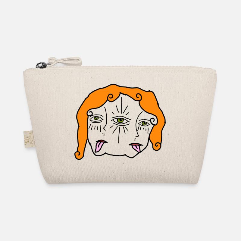 Psychedelic face Organic Pouch