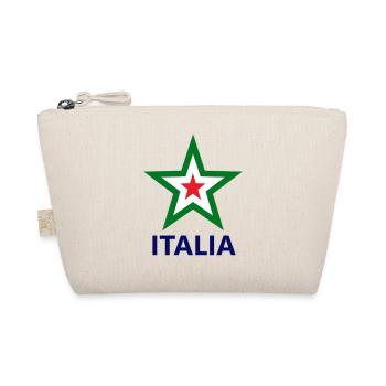 Italian flag with star motif - Organic Pouch - nature - Front
