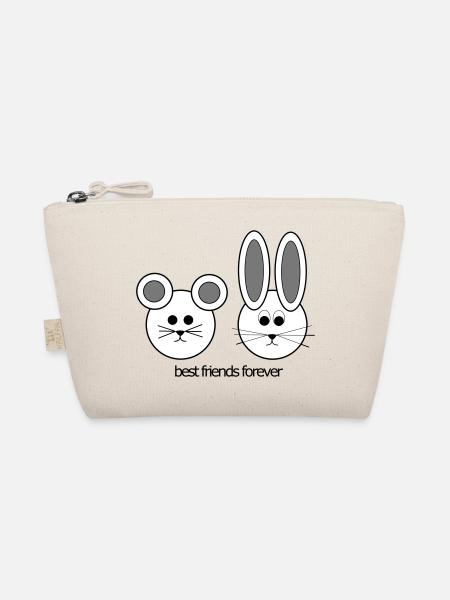 Mouse and rabbit - best friends - best friends - Organic Pouch - nature - Front