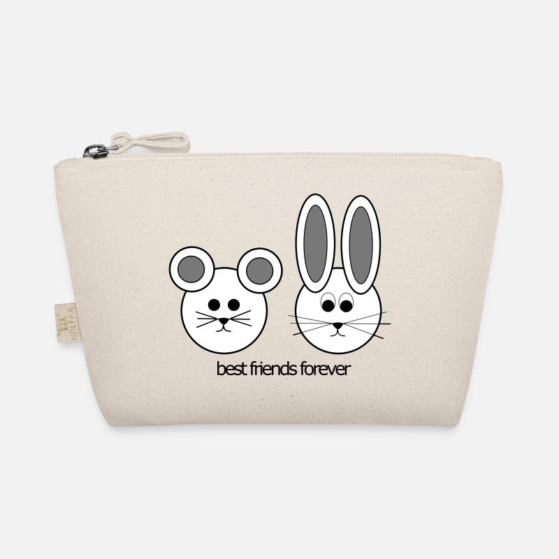 Maus und Hase - best friends - beste Freunde - Bio-Täschchen - Natur
