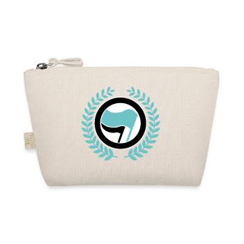 Antifa logo with a wreath - Organic Pouch - nature - Front