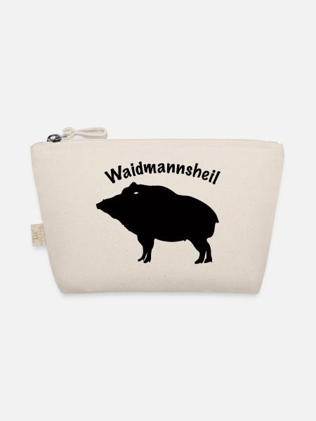 Waidmannsheil Sau schwarz - Bio-Täschchen - Natur - Vorne