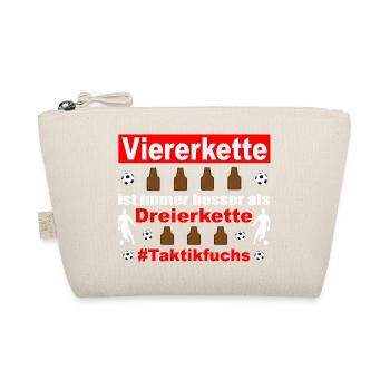 Fußball Viererkette Dreierkette Bier Kreisliga - Bio-Täschchen - Natur - Vorne