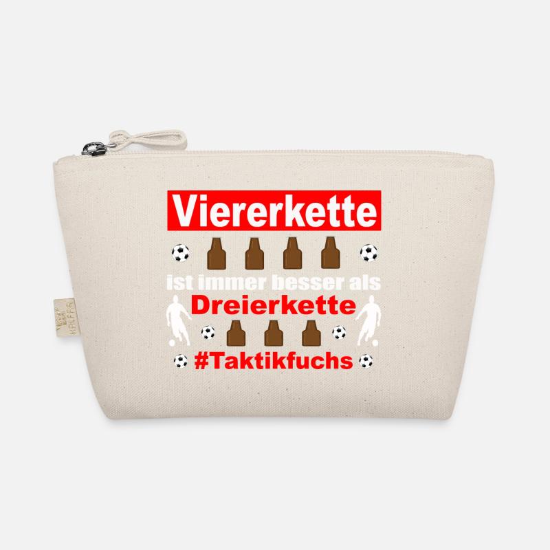 Fußball Viererkette Dreierkette Bier Kreisliga - Bio-Täschchen - Natur