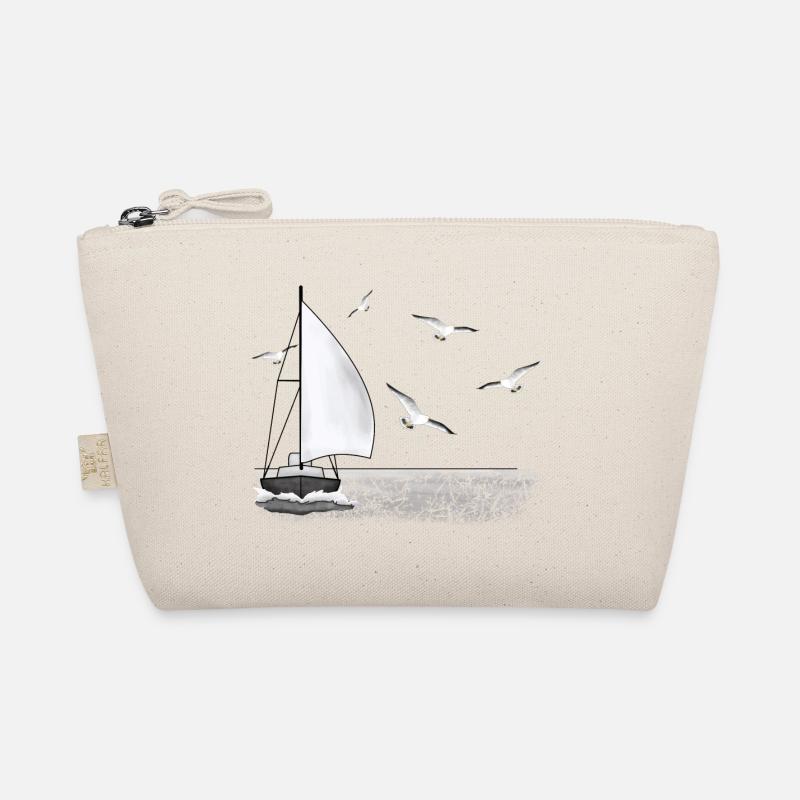 Sailing ship, seagulls Organic Pouch