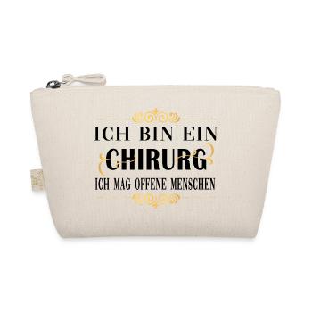 chirurg mag offene menschen schwarz gold pattern - Bio-Täschchen - Natur - Vorne