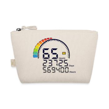 65 ans years compteur anniversaire days hours vite - Trousse biologique - nature - Devant