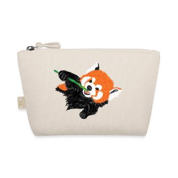 Roter Panda / Red Panda Design V - Bio-Täschchen - Natur - Vorne