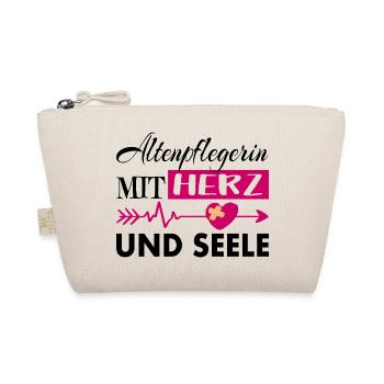 Altenpflegerin mit Herz und Seele - Bio-Täschchen - Natur - Vorne