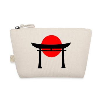 Torii in front of Japanese sun - Organic Pouch - nature - Front