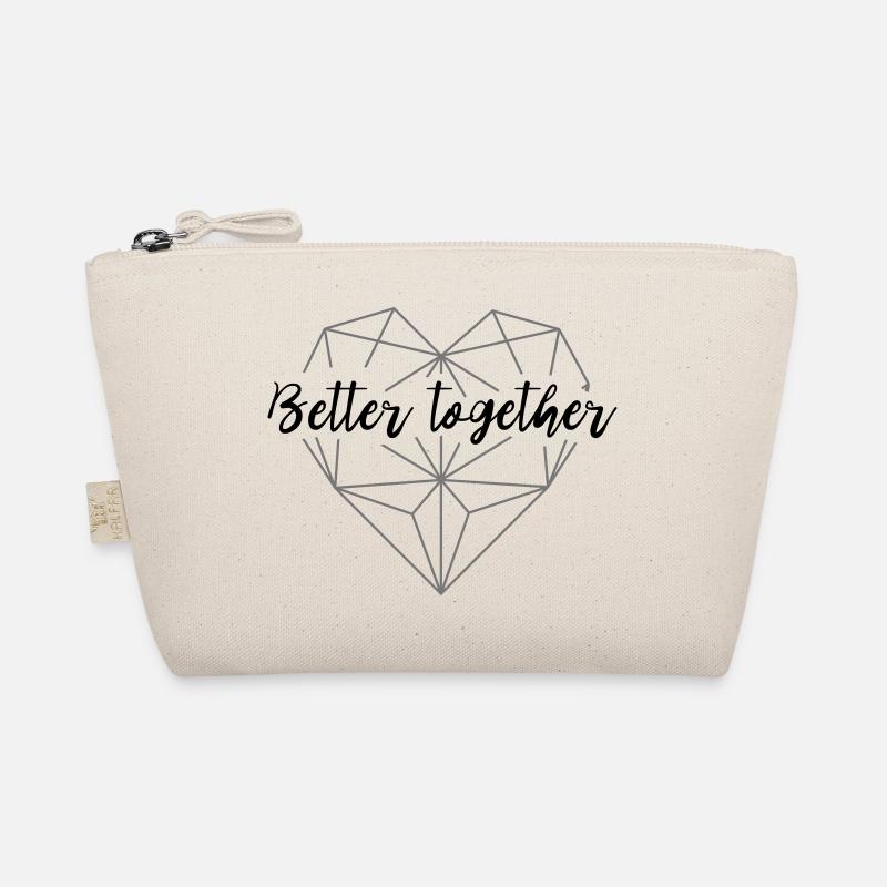Better together - Herz geometrisch - Bio-Täschchen - Natur