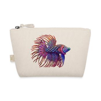 Betta Zentangle Farbe - Bio-Täschchen - Natur - Vorne