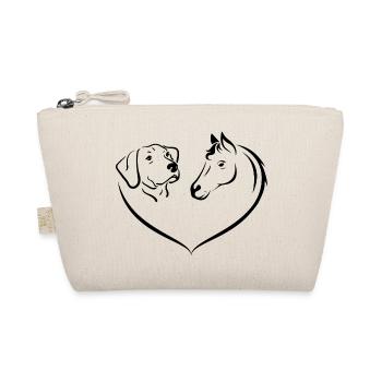 Horse and dog hobby gift sport dressage - Organic Pouch - nature - Front