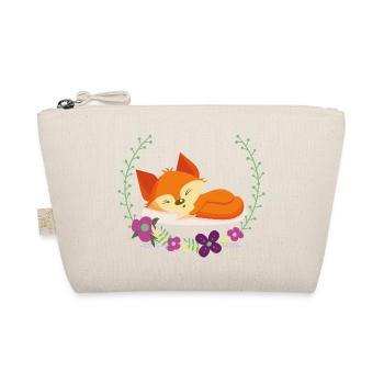 Sleeping fox in a circle of flowers - Organic Pouch - nature - Front