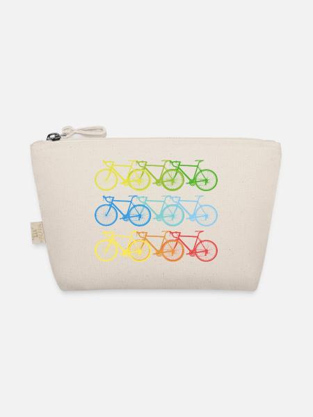 Fahrrad bunte Fahrräder coole Kunst geschenk - Bio-Täschchen - Natur - Vorne