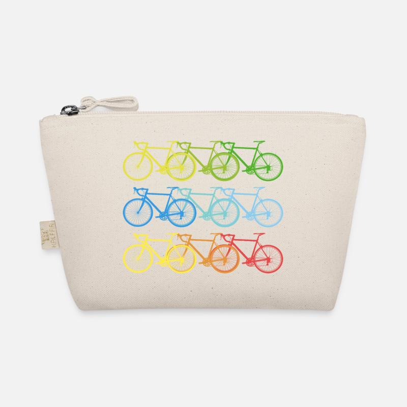 Fahrrad bunte Fahrräder coole Kunst geschenk - Bio-Täschchen - Natur