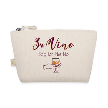 Zu Vino sag ich nie no Weintrinker Weinliebhaber W - Bio-Täschchen - Natur - Vorne