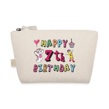 Happy 7th birthday. 7 years of childbirth - Organic Pouch - nature - Front