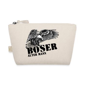 Böser alter Mann mit Adler - Bio-Täschchen - Natur - Vorne