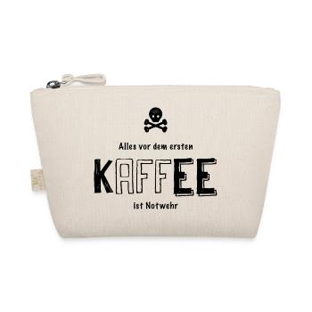 Alles vor dem ersten Kaffee ist Notwehr - Bio-Täschchen - Natur - Vorne