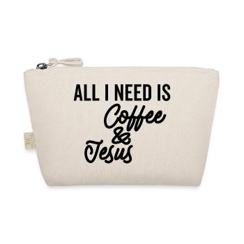 All I Need is Coffee And Jesus - Organic Pouch - nature - Front
